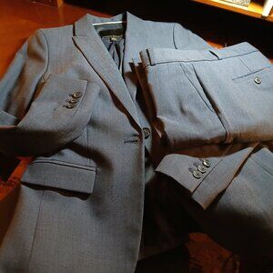 BANANA REPUBLIC SUIT Blue Wool Blend Size 0 Regular NWOT